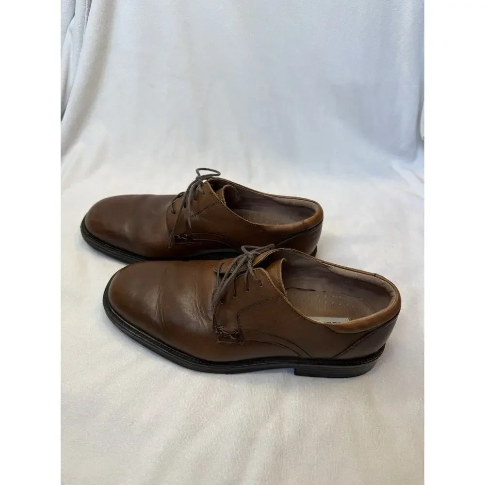Bostonian Men's Genuine Leather Cognac Oxford Dress Shoes 9W Lace Up